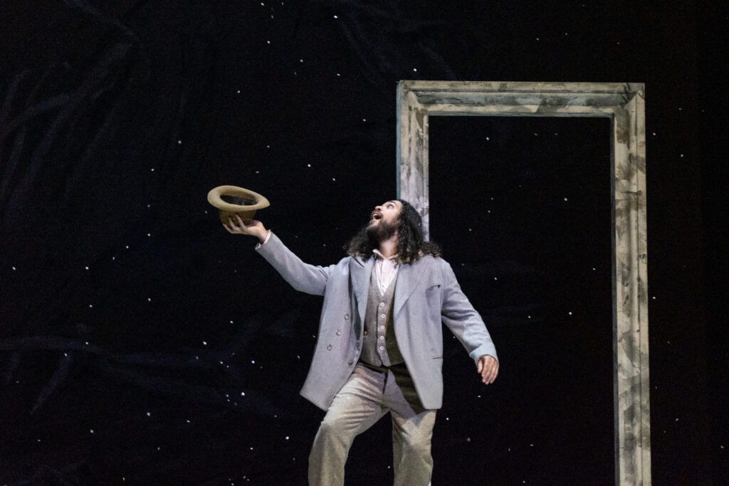 The Wanderer (Anthony Martinez-Briggs) at the end of Puccini’s La bohème. Photo by Ray Bailey.