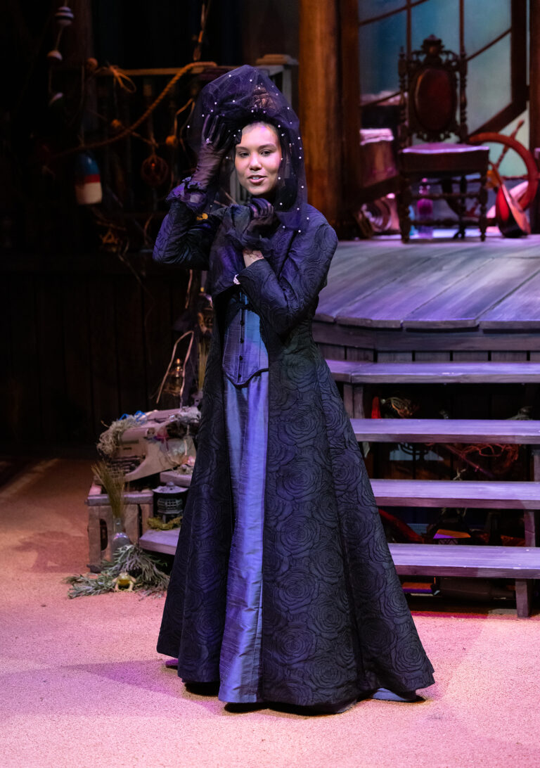 Melissa Rakiro as Olivia in Lantern Theater Company's production of William Shakespeare's Twelfth Night, directed by Charles McMahon, on stage now through June 18, 2023.