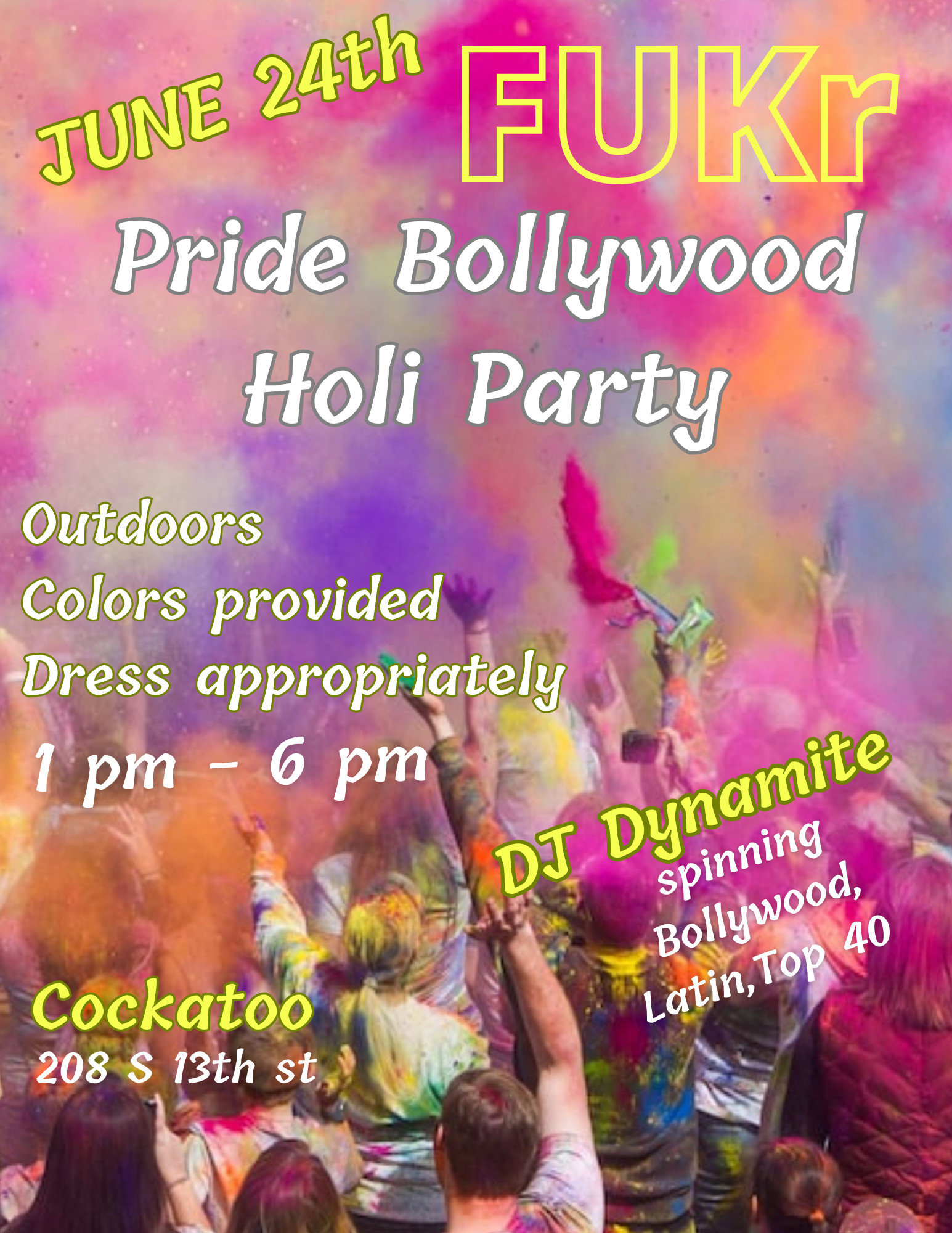 Pride Holi outdoor color party PhillyGayCalendar