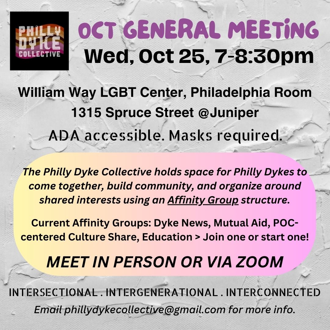 Philly Dyke Collective October General Meeting PhillyGayCalendar